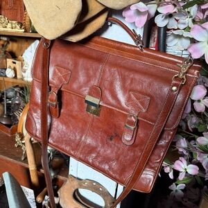 Vintage Leather Messenger Bag